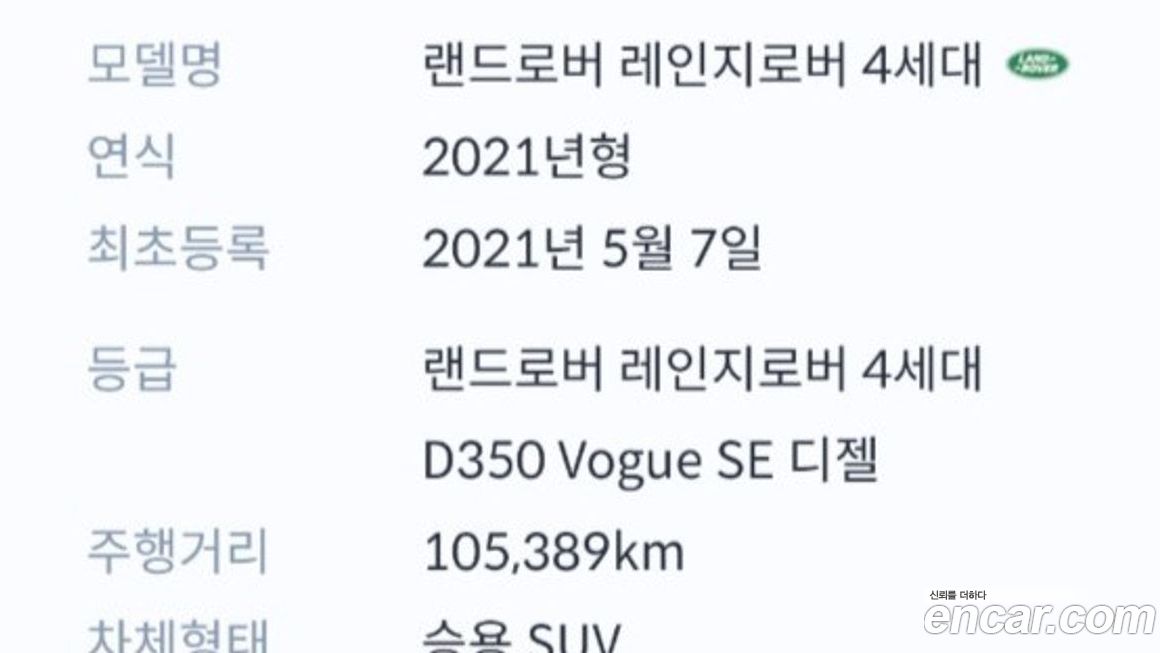 Land Rover Range Rover 2021