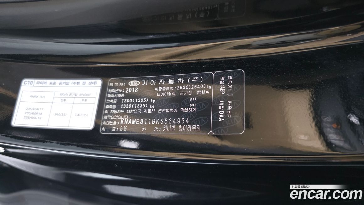 Kia Canival 2019