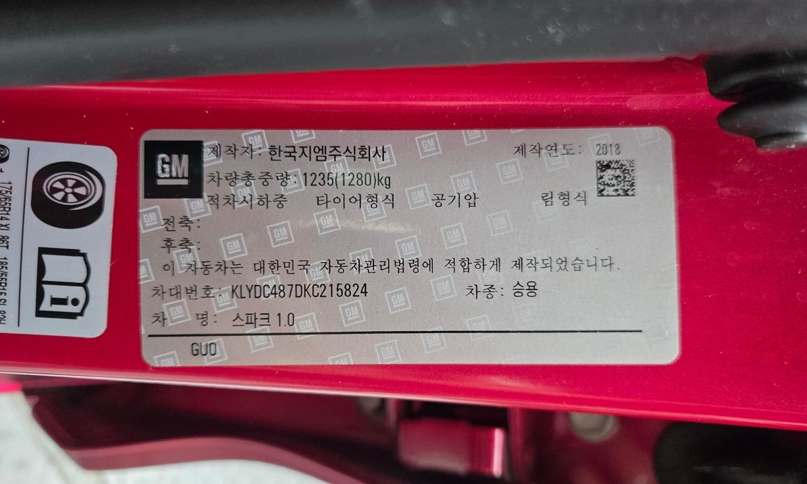 ChevroletGMDaewoo Spark 2019